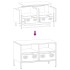 Mueble TV acero laminado en frío amarillo mostaza 68x39x43,5