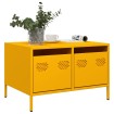 Mueble TV acero laminado en frío amarillo mostaza 68x50x43,5 cm