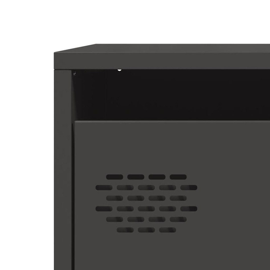 Aparador de acero negro 39x35x103,5