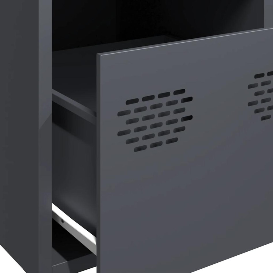 Aparador de acero gris antracita 39x35x103,5