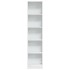 Estantería madera de ingeniería blanco brillo 40x24x176