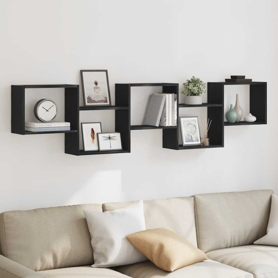 Estante cubo de pared 5 compartimentos madera ingeniería