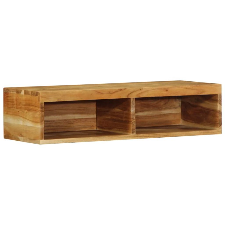 Mueble de TV de pared madera maciza de acacia 80x30x19