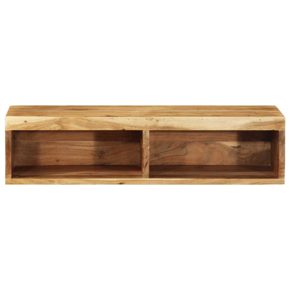 Mueble de TV de pared madera maciza de acacia 80x30x19