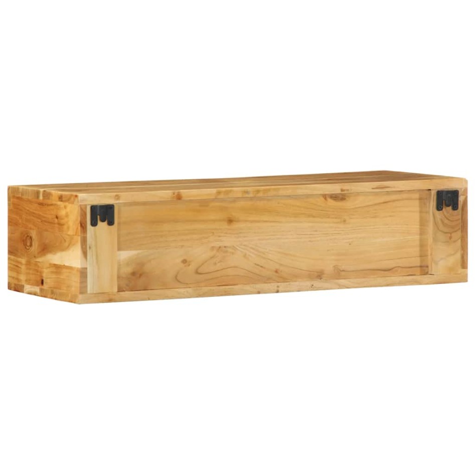 Mueble de TV de pared madera maciza de acacia 80x30x19
