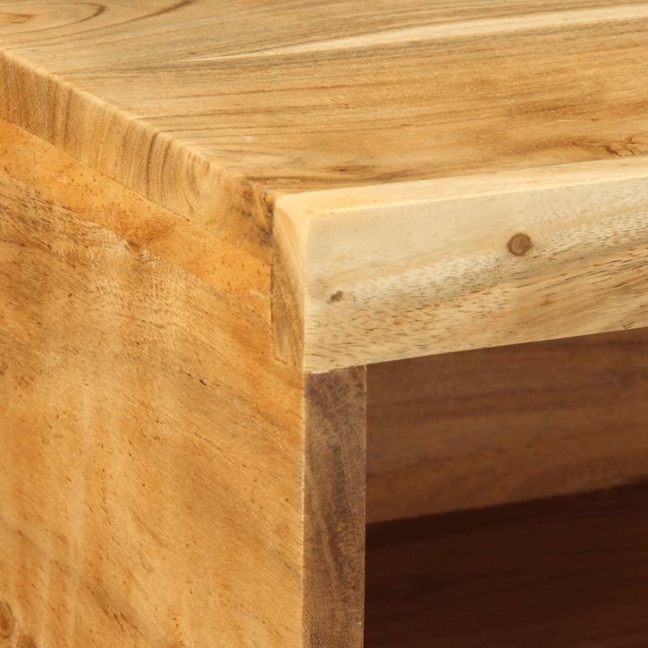 Mueble de TV de pared madera maciza de acacia 80x30x19