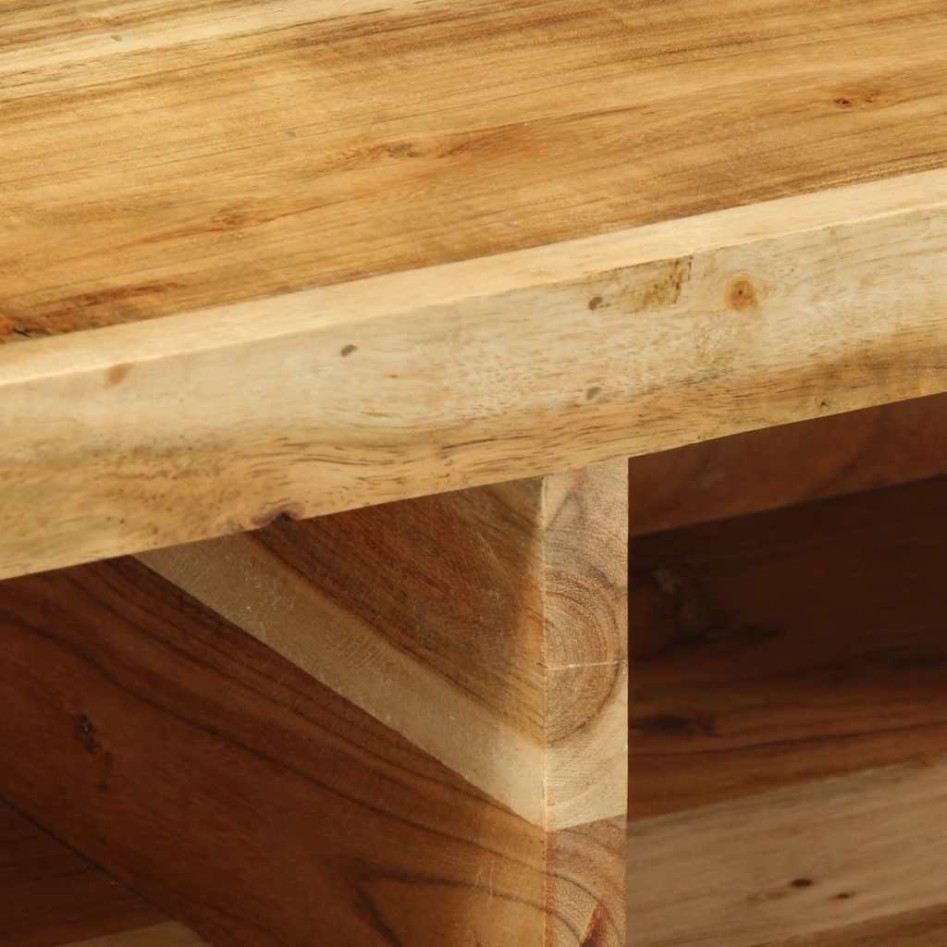 Mueble de TV de pared madera maciza de acacia 80x30x19
