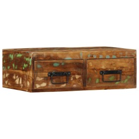 Mueble de TV de pared madera maciza reciclada 60x30x19