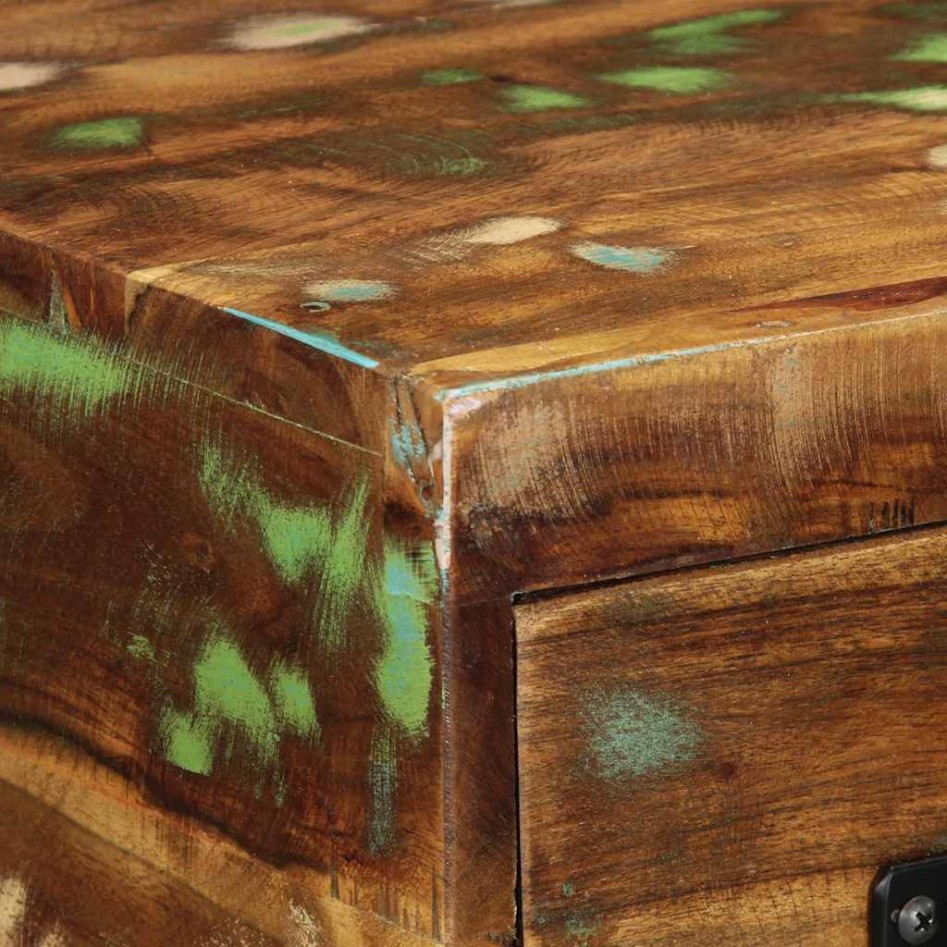 Mueble de TV de pared madera maciza reciclada 60x30x19