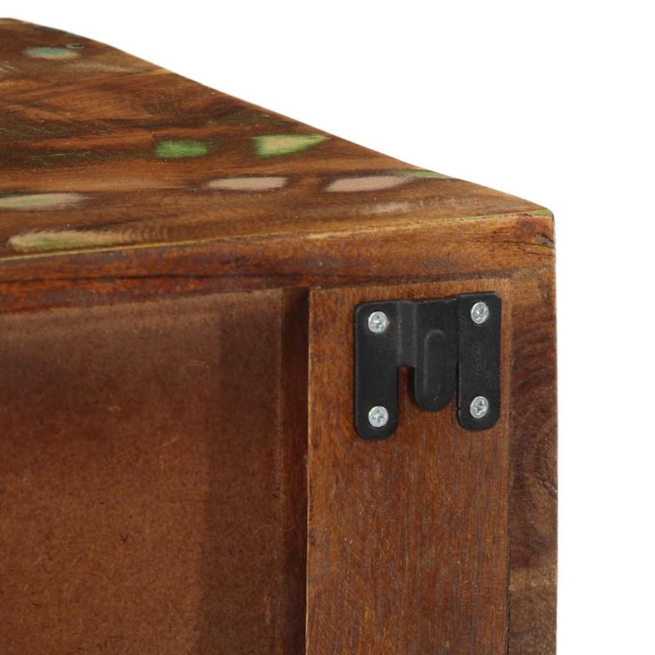 Mueble de TV de pared madera maciza reciclada 60x30x19