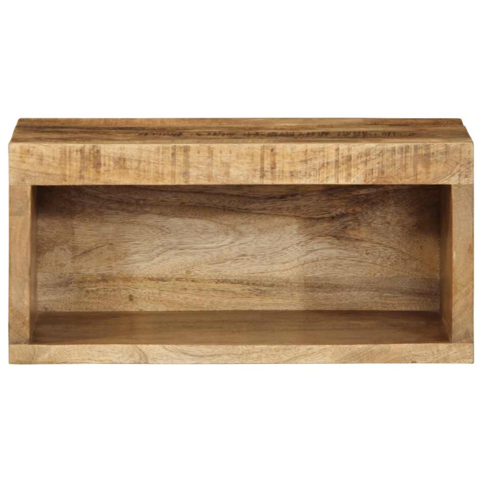 Mueble de TV de pared madera maciza de mango rugosa 40x30x19