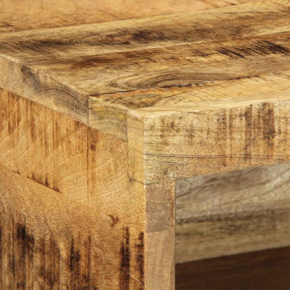 Mueble de TV de pared madera maciza de mango rugosa 40x30x19