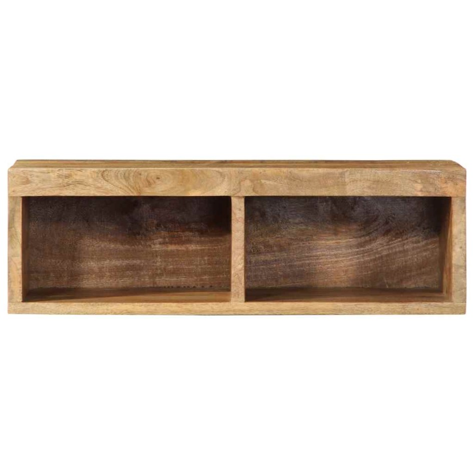 Mueble de TV de pared madera maciza de mango rugosa 60x30x19