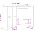 Escritorio madera ingeniería madera envejecida 102,5x35x75