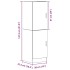 Mueble cocina madera ingeniería gris hormigón 38x41,5x131,5