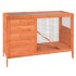 Conejera de madera maciza de pino marrón 103x44x69,5