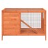 Conejera de madera maciza de pino marrón 103x44x69,5