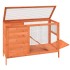 Conejera de madera maciza de pino marrón 103x44x69,5