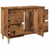 Mueble de lavabo madera ingeniería envejecida 80x33x60