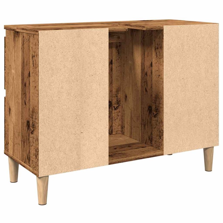 Mueble de lavabo madera ingeniería envejecida 80x33x60