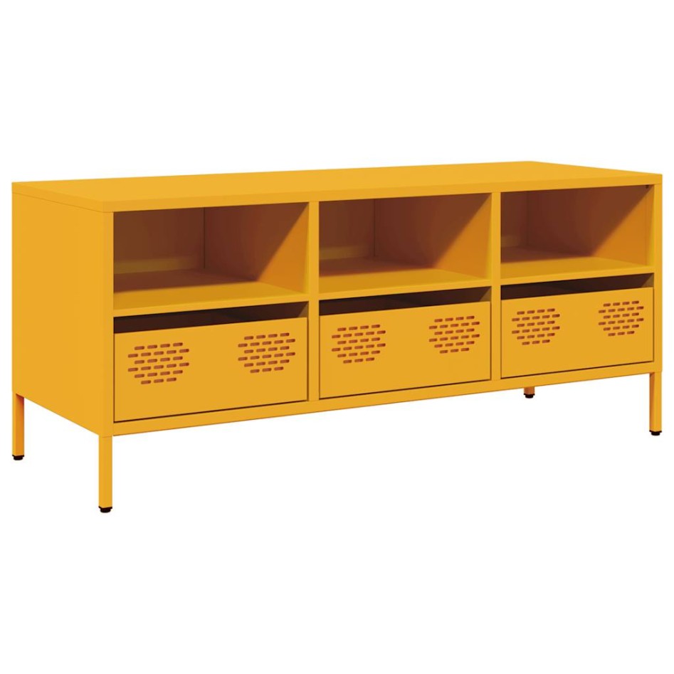 Mueble para TV acero laminado en frío amarillo 101,5x39x43,5