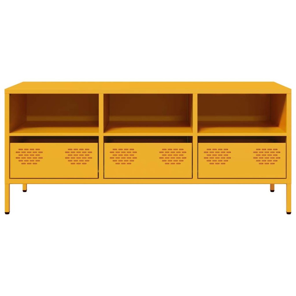 Mueble para TV acero laminado en frío amarillo 101,5x39x43,5