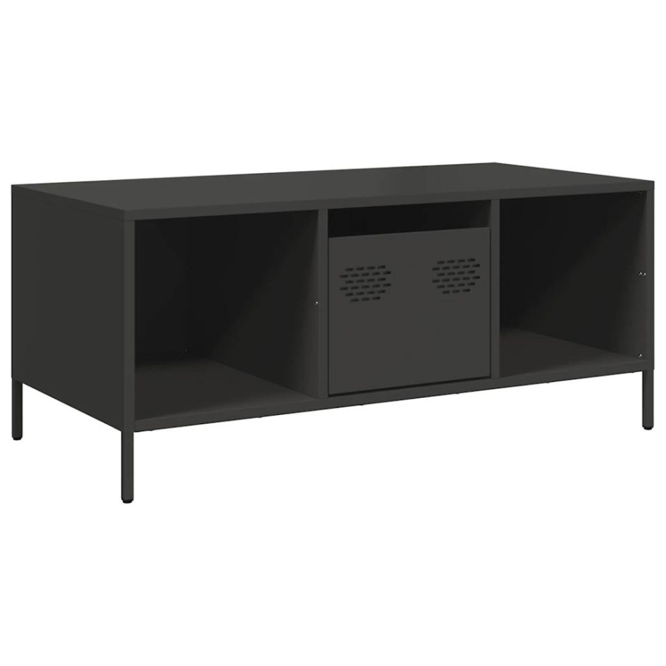 Mesa de centro acero laminado en frío negro 101,5x50x43,5