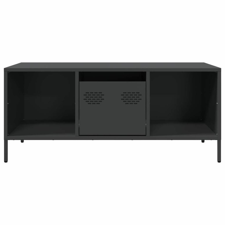 Mesa de centro acero laminado en frío negro 101,5x50x43,5