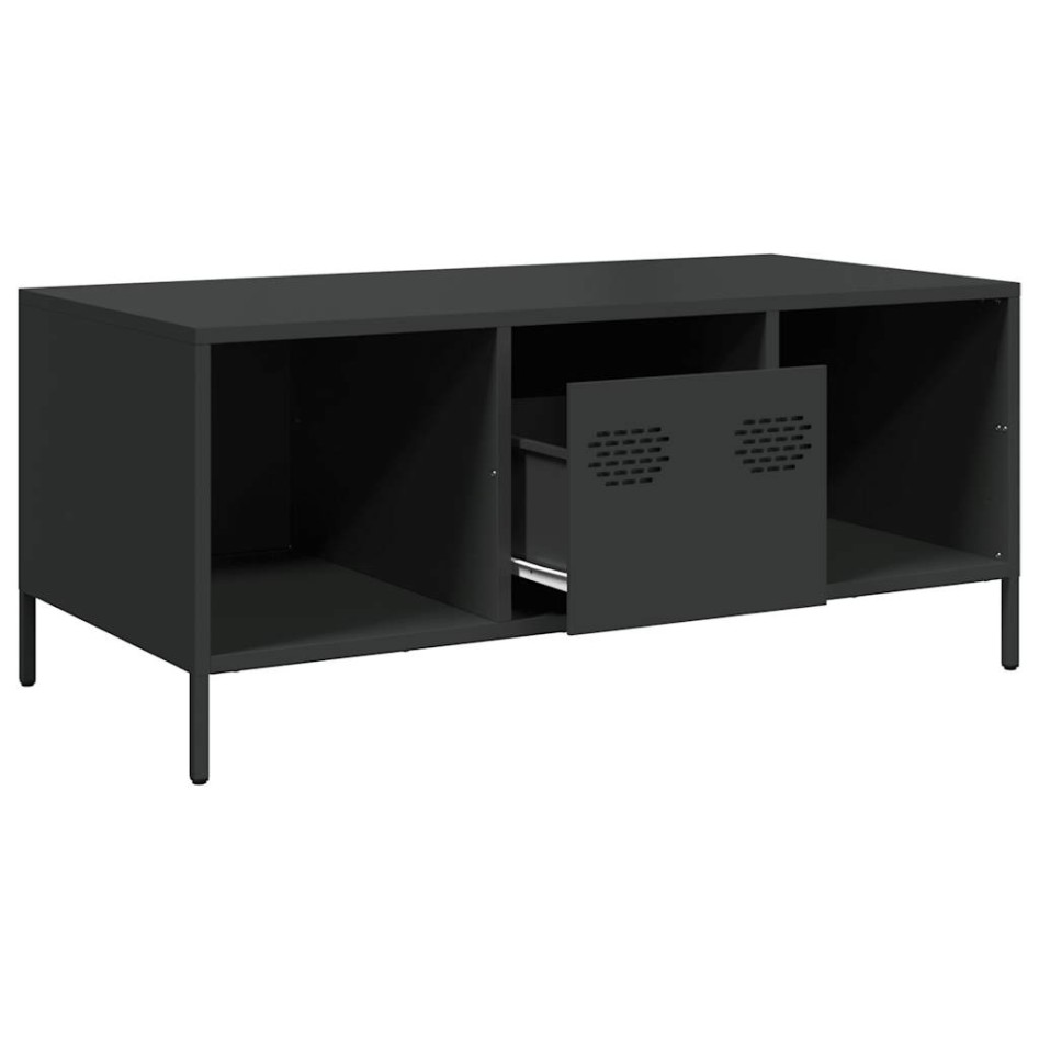 Mesa de centro acero laminado en frío negro 101,5x50x43,5