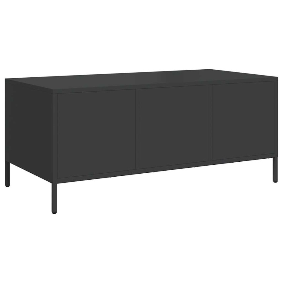 Mesa de centro acero laminado en frío negro 101,5x50x43,5