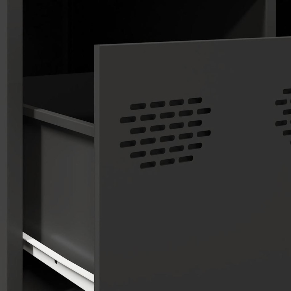 Mesa de centro acero laminado en frío negro 101,5x50x43,5