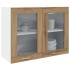 Armario colgante vidrio madera roble artisan 80x31x60