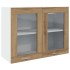 Armario colgante vidrio madera roble artisan 80x31x60