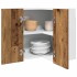 Armario colgante de esquina madera envejecida 57x57x60