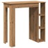 Mesa alta con estante madera roble artisan 102x50x103,5