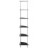 Estantería 6 niveles vidrio templado negro 30x30x160