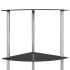 Estantería 6 niveles vidrio templado negro 30x30x160