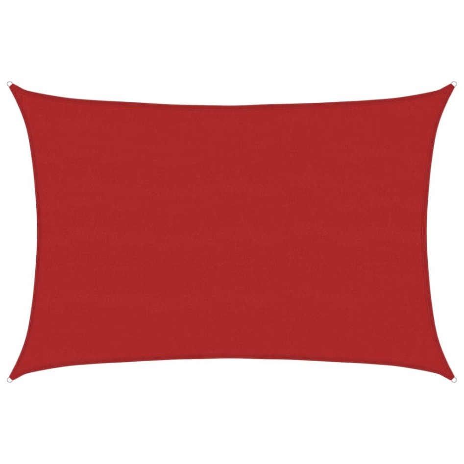 Toldo de vela rojo HDPE 160 g/m² 5x6