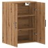 Armario de pared madera ingeniería marrón roble 69,5x34x90