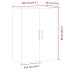Armario de pared madera ingeniería marrón roble 69,5x34x90