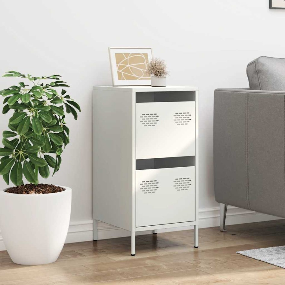 Aparador de acero laminado en frío blanco 35x39x73,5