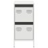 Aparador de acero laminado en frío blanco 35x39x73,5