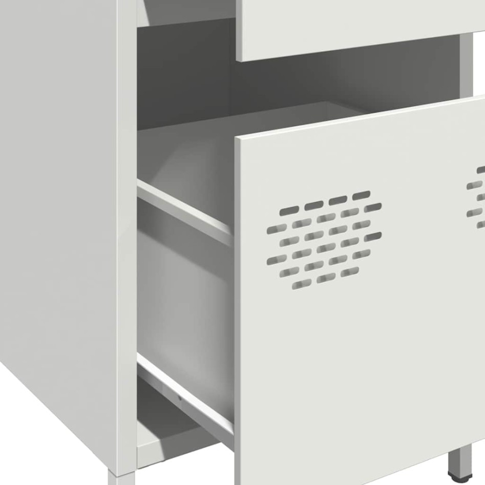 Aparador de acero laminado en frío blanco 35x39x73,5