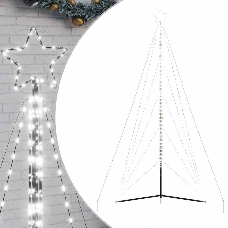 Árbol de Navidad LED 615 LEDs blanco frío 404,5