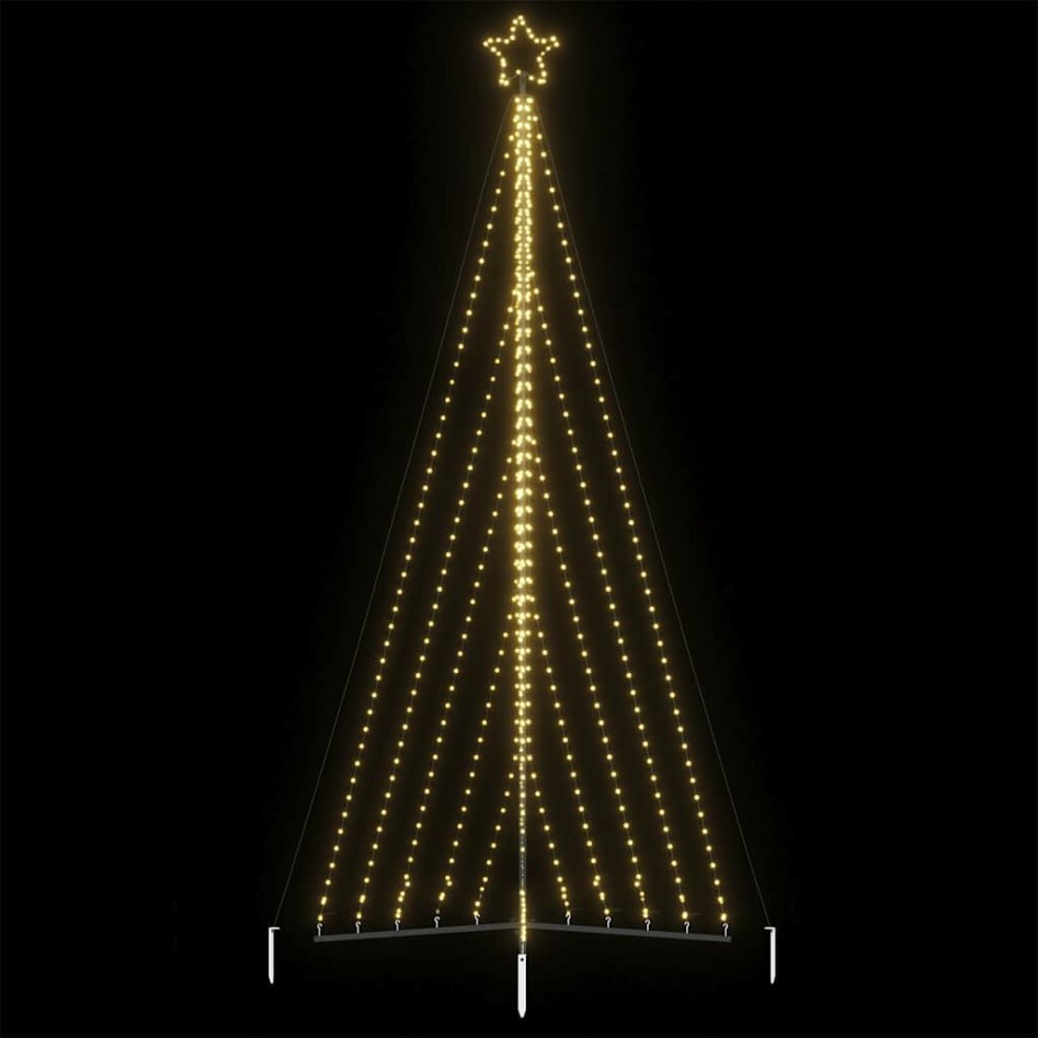 Árbol de Navidad LED 570 LEDs blanco cálido 399