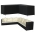 Cubiertas de sofá forma L 2 uds tela Oxford 420D 254x254x80
