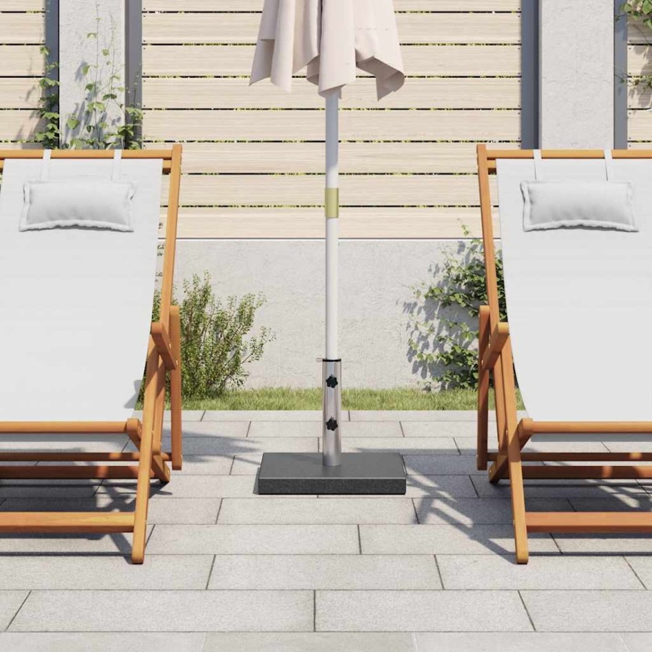 Base de sombrilla cuadrada de granito negro 28,5