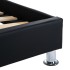 Estructura de cama con LED cuero sintético negro 90x200