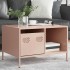 Mesa de centro acero laminado en frío rosa 68,5x50x43,5