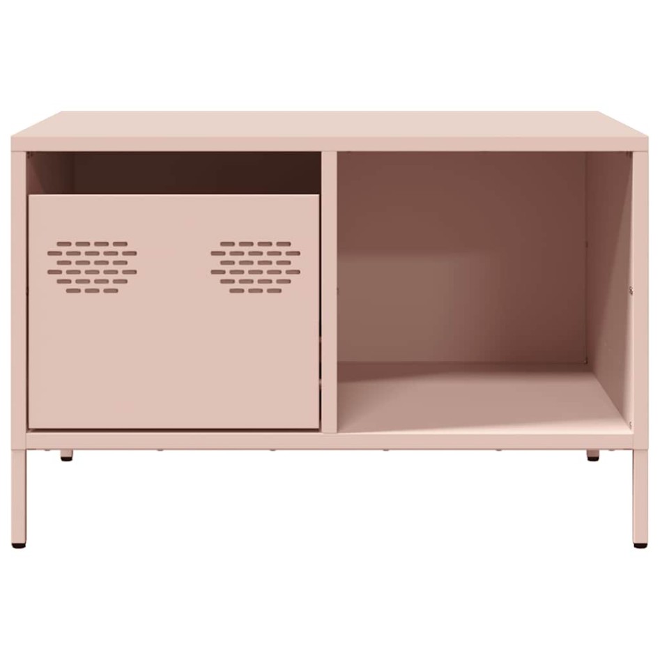 Mesa de centro acero laminado en frío rosa 68,5x50x43,5